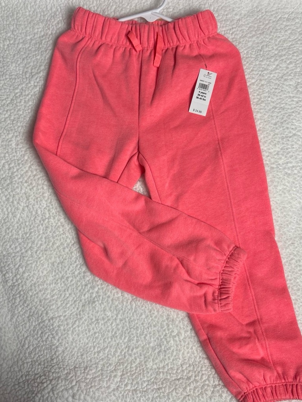 GAP Coral Pink Kids Sweatpants with Drawstring